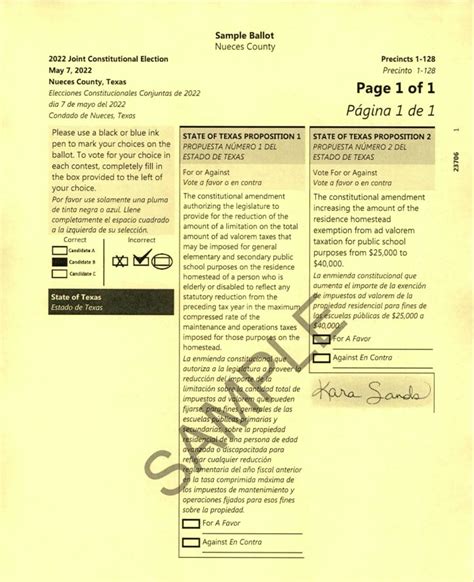sample ballot nueces county