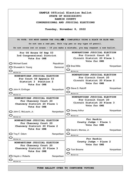Sample Ballot Oak Park Il