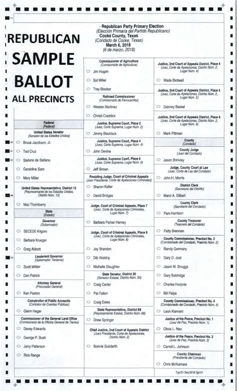 Sample Ballot Uniteam