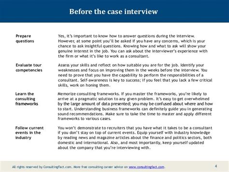 Sample Case Interviews Consulting