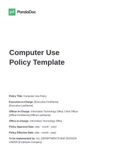 Sample Computer Usage Policy