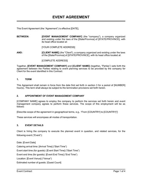 18+ Event Contract Templates in MS Word Pages Google Docs PDF