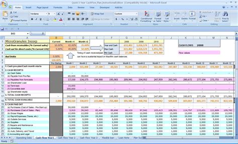Sample Excel Cash Flow Statement