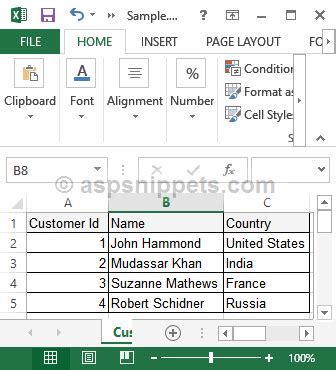 Sample Excel File Url