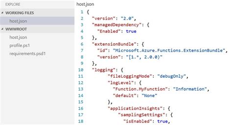 Sample Host.json