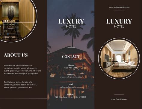 hotel brochure packet example