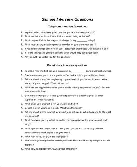 SAMPLE BEHAVIORAL EVENT INTERVIEWING QUESTIONS