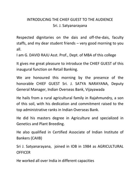sample introduction of chief guest for annual function