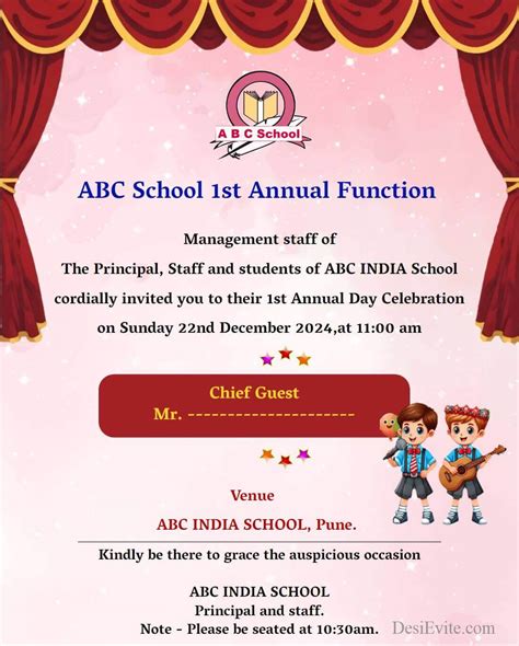 sample invitation to principal for school function