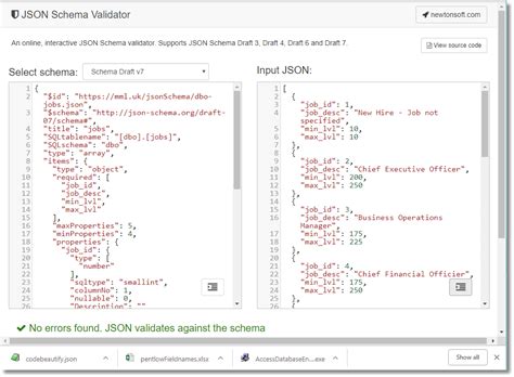 Sample Json Validator