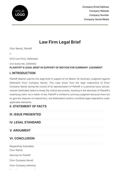 40 Case Brief Examples & Templates ᐅ TemplateLab