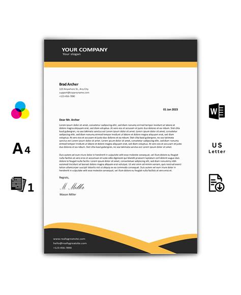 Corporate Letterhead Templates 000580 Template Catalog