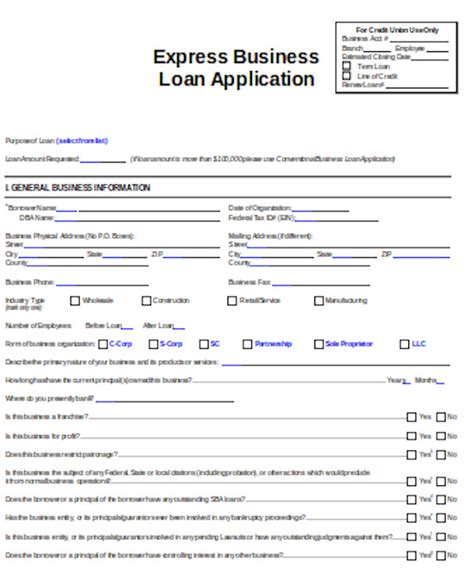 FREE 11+ Sample Loan Application Forms in PDF Excel MS Word