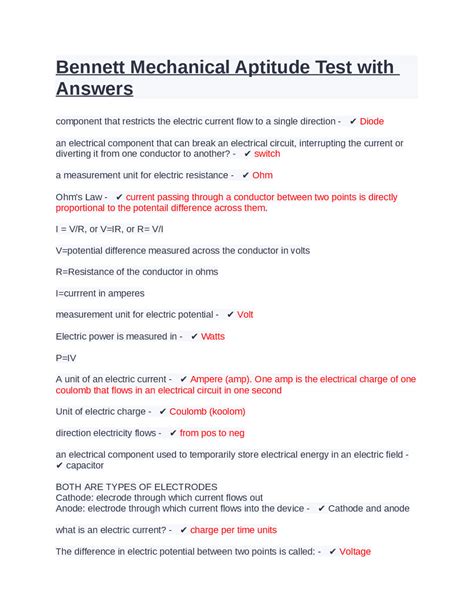 Sample Mechanical Aptitude Test Questions And Answers Pdf