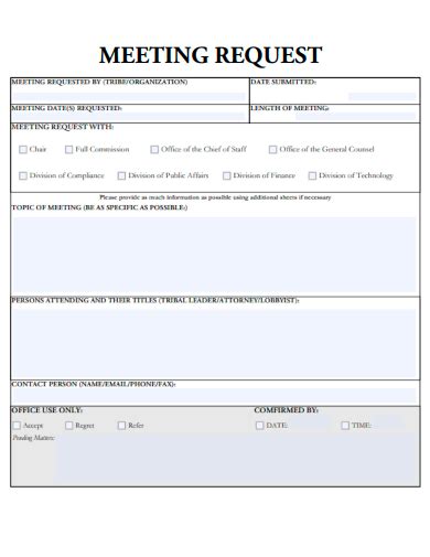 Sample Meeting Request Template