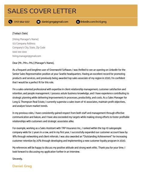 sample of application letter for sales rep