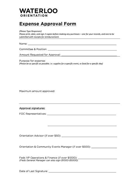 sample of approval form