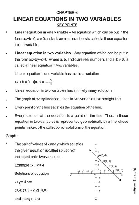 Sample Paper Of Linear Equations In Two Variables