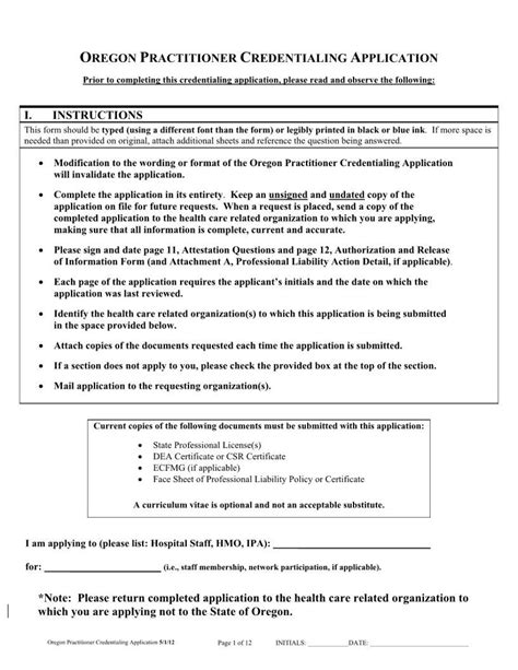 Sample Physician Credentialing Forms