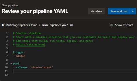 sample pipeline yaml file