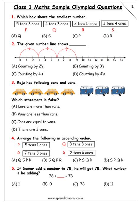 sample questions for math olympiad