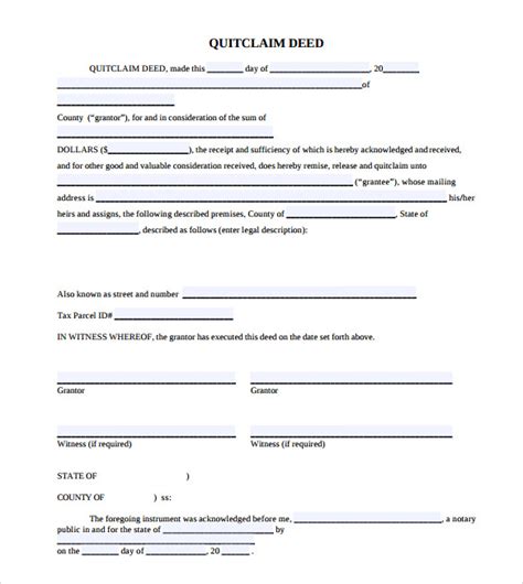 Quitclaim Deed Template Free Template Download,Customize and Print