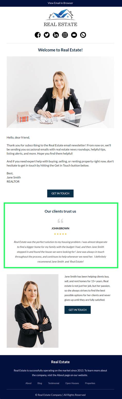 Sample Realtor Email Address