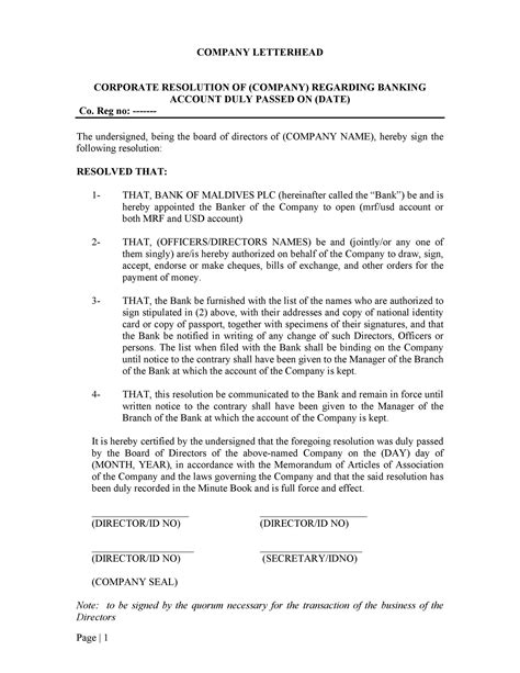 Sample Board Resolution To Terminate A Contract Template Resolution