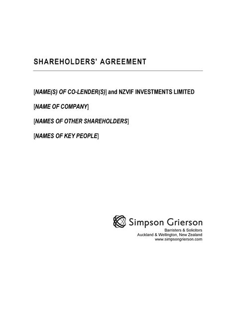 Shareholders Agreement Template Canada Everything You Need To Know In