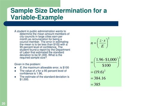 sample size determination example problems