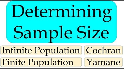 sample size for infinite population