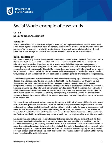 sample social case study
