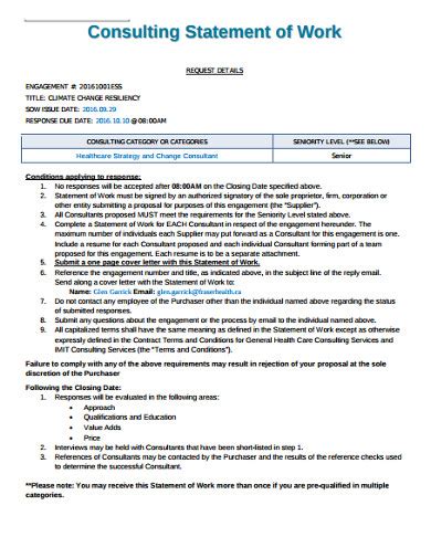 sample sow for consulting