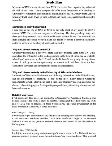 sample study plan for phd scholarship in china pdf