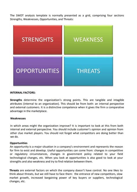 Sample Swot Analysis Paper