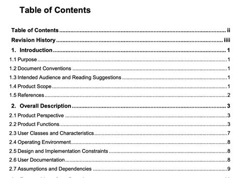 sample system requirements specification document