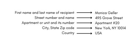 sample us address with zip code