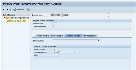 sampling drawing procedure in sap qm