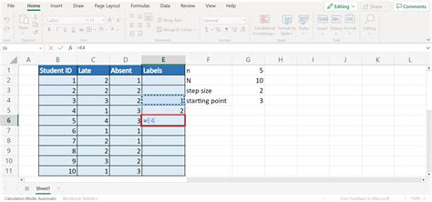 Sampling In Excel Formula