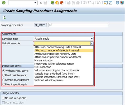 sampling procedure and sampling scheme in sap qm