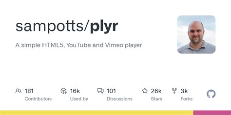 sampotts/plyr: A simple HTML5, YouTube and Vimeo player - GitHub