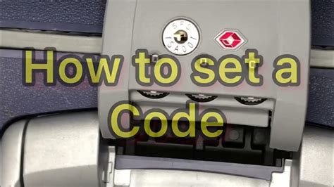 samsonite code set up