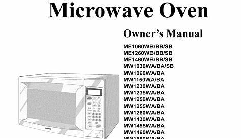 SAMSUNG Countertop Microwave Manual L0904661