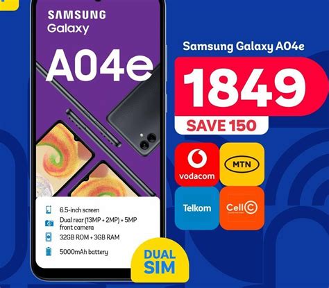 samsung a04e price at pep cell