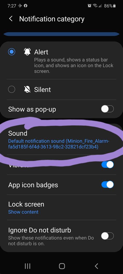 Samsung App Notification Sound
