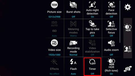 samsung camera turn off timer