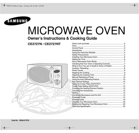 samsung convection microwave oven manual