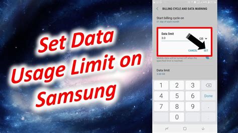 samsung data usage limit