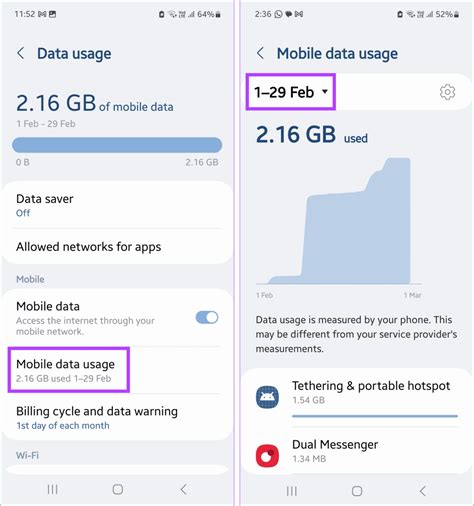 samsung data usage widget