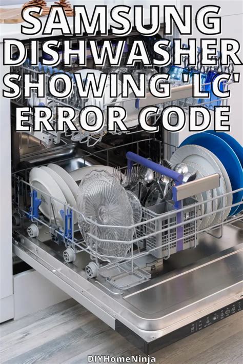 samsung dishwasher showing lc code